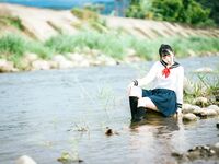 [新姬上線][會員][圖包][CosPlay]蘿莉嫩妹@超級美穴@落落Raku之閃光少女~Shining Days~ 戶外露出的學妹 密穴粉嫩 香甜可口 硬得哥哥停不下來