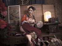 推特女神@鈦合金TiTi之高端頂級攝影系列 滿清服飾