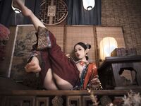 推特女神@鈦合金TiTi之高端頂級攝影系列 滿清服飾