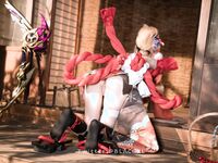 萌新推特00後露臉美少女▌白莉愛吃巧克力▌超美畫風Cos原神宵宮 可愛小蘿莉 三點全露又粉又嫩