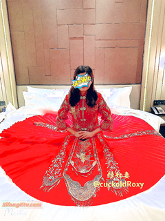 綠帽癖淫妻『綠奴妻』看著老婆和野男人做愛被內射 穿著嫁衣和情夫做愛 老公一旁觀戰 高清