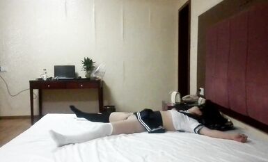 私房震撼首發售價200大洋新作 MJ大神道人爽迷重慶00後JK學生妹屁眼打力水1080P無私房水印原版 (3)