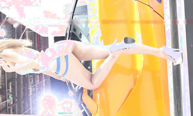 【展会走光】CAS车展模特走光车模 刁鉆摄影师 (3)