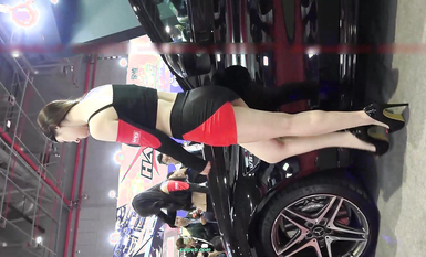 【展会走光】CAS车展模特走光车模 刁鉆摄影师 (22)