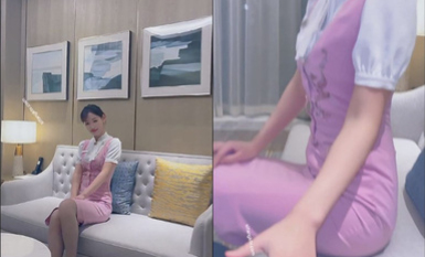 _秀人极品嫩模『唐安琪』最美空姐降临『吉祥航空』闪现露点 第一人称享受安琪 高清1080P版