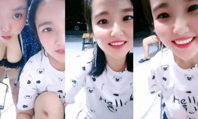 推薦，山東超市的老闆娘，【北冥有魚】，帶表妹初下海，店裡還有人，就要露奶子，約情人來啪啪(5)