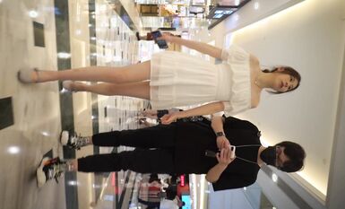 【極品CD】牛人大神商城專挑高顏值美女抄底內內 各式性感小窄內勒出13縫隙！反光騷丁露毛 (9)