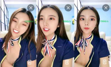 人氣女神【嫩模貝貝】制服誘惑~騷舞勾引~抖臀擠胸 (13)