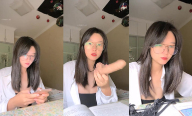 清純眼鏡妹妹 要吃退黑素  (4)