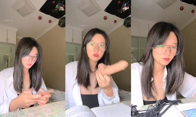 清純眼鏡妹妹 要吃退黑素  (4)