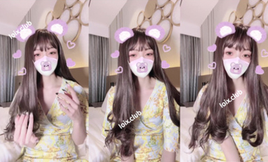 米娜學姐(小酒醬) 黃色碎花長裙 (1)