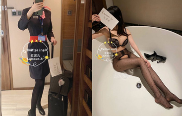 推特東航乘務員極品空姐【豆泥丸】福利私拍，足交啪啪女神騷起來是真頂，170完美長腿炮架