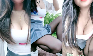 野戰達人@戶外大胸妹 戴著跳蛋踏青肉搏福利秀 (2)