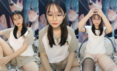 清純粉嫩眼鏡娘@酒窩小妹 尺度福利秀 (4)