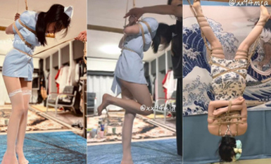 喜歡被爸爸打屁股的小蘿莉『小什麼西』一百下=一個紅腫發亮的干凈屁屁，一跪下去就知道要抽臀縫 (3)