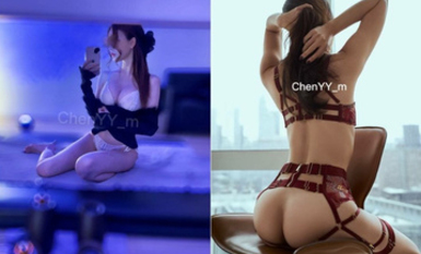 老公與小老闆的玩物『ChenYY_m』真覺得老公算是頂級綠帽了，把我捆起來等單男過來，看著我被兩個小哥哥玩噴 (1)