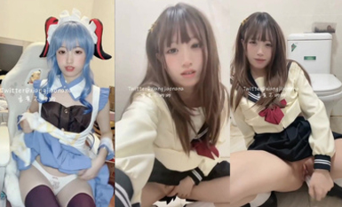 極品人形小母狗！推特露臉可欲可甜清純00後福利姬【香蕉不吶吶】最新VIP訂閱，臉逼同框各種紫薇 (3)