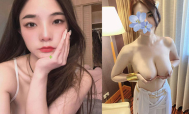 女神級露臉反差婊！推特福州高顏值妹子【老婆】私拍，口活啪啪被按著雙乳使勁抽插太爽了