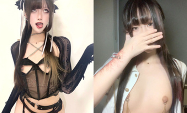 朋克風情趣道具女王「不得惹iuueas」全量推特資源 乳釘唇釘舌釘少女算是把情趣道具玩明白了