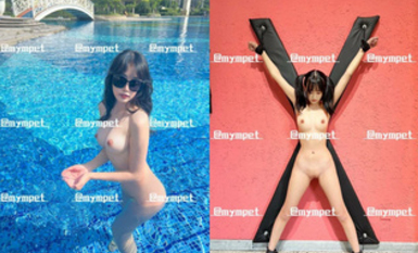 最新7月無水福利！推特優質情侶【mympet】女主身材一流，喜歡挑戰各種難度人前露出，聖水遛狗調教啪啪