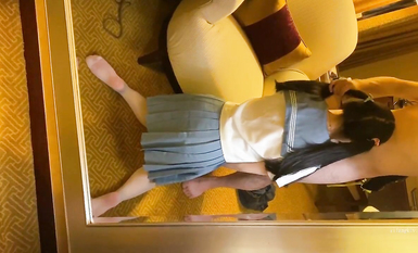 極品雙馬尾蘿莉嫩妹『LittIe』啪啪口交精彩紀實 雙馬尾JK服嫩妹蘿莉 黑絲足交 高清 (21)