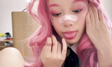 高顏值反差福利姬@創可貼貼 尺度作品合集 (17)