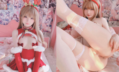 習獃獃-2024.12.30 橘美花莉+私服ツインテール+ 白狐+ サンタ