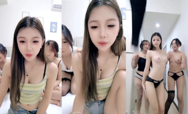 美女群P盛宴【極品藝校生】10.13-10.25高顏值姐妹4P5P畫面精彩淫亂刺激 (4)