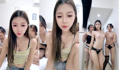 美女群P盛宴【極品藝校生】10.13-10.25高顏值姐妹4P5P畫面精彩淫亂刺激 (1)
