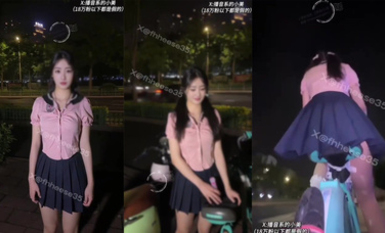 【小美miyoki】在共享單車坐墊上綁上假雞巴 悠閑的騎在大街上