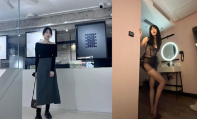 某學院舞蹈專業大長腿女大學生，這身材和顏值蠻有氣質的，私下裡在酒店約炮穿情趣制服被捆綁調教爆操