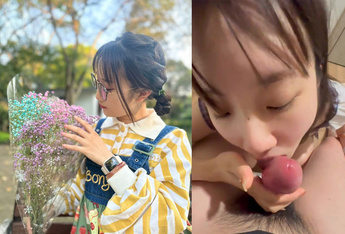 00後的清純女大學生眼鏡妹，這口活簡直了，吃起來沒完沒了的，就這樣舔你能堅持多久？