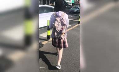 稀缺學妹專場 專業抄底靚麗學生妹JK制服 掀裙開閃光燈強抄 看的心驚肉跳太刺激 超清4K原版 (46)