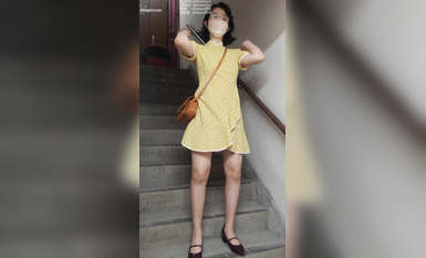 抖音網紅反差母狗『奶咪』九月新作-肉絲碎花裙樓梯間 淫盪粉穴露出 高清私拍41P 超清4K原版9る15ら